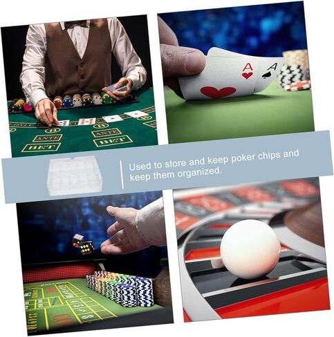 OSALADI Acrylic Poker Chip Storage Box Lid 200-Count Chip Organizer for Poker Games for Gamers in Kuwait
