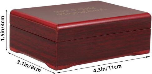SUPVOX Vintage Wooden Poker Storage Case Elegant Wooden Box for Playing Cards for Desktop Organization and Packaging and Easy to Use in Kuwait