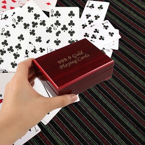 SUPVOX Vintage Wooden Poker Storage Case Elegant Wooden Box for Playing Cards for Desktop Organization and Packaging and Easy to Use in Kuwait