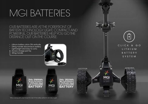 MGI Zip Navigator Electric Golf Cart - 36 Hole Battery - Remote Control - (Drink, Umbrella, & GPS Phone) in Kuwait