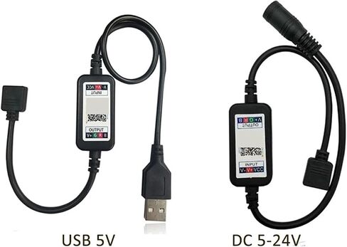 وحدة تحكم RGB LED 4 Pin USB 5V DC 5-24V وحدة تحكم بالموسيقى مناسبة لـ 5050 2835 3528 RGB Led Light مع LED باهتة (USB 5V) in Kuwait