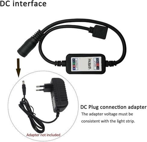 وحدة تحكم RGB LED 4 Pin USB 5V DC 5-24V وحدة تحكم بالموسيقى مناسبة لـ 5050 2835 3528 RGB Led Light مع LED باهتة (USB 5V) in Kuwait