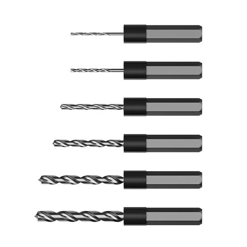 6PCS JM Z22 Mini Drill Bits High Speed Steel Spiral Precision Set Compatible with Hand Twist Mini Electric Drills for Jewelry Beeswax Amber Bracelet Drilling in Kuwait