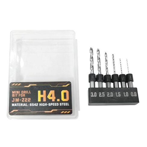 6PCS JM Z22 Mini Drill Bits High Speed Steel Spiral Precision Set Compatible with Hand Twist Mini Electric Drills for Jewelry Beeswax Amber Bracelet Drilling in Kuwait