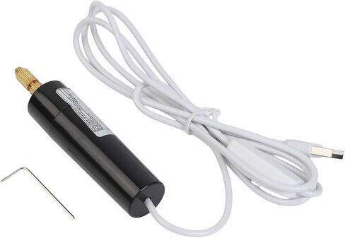 أداة حفر USB خفيفة الوزن تعمل بمطحنة يدوية مع 3 قطع محمولة (1.0 أكثر من 1.2 أكثر من 1.2 مم) مجوهرات النجارة السوداء التي يمكنك صنعها بنفسك USB (A) in Kuwait