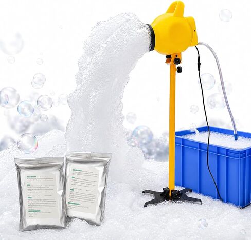 PILIN Yellow Foam Machine for Party 800W Electric Foam Cannon with Water Tank & 2 Foam Powder Packs, Adjustable Foam Machine for Indoor Outdoor Events, Festivals, Birthday Parties, Weddings in Kuwait