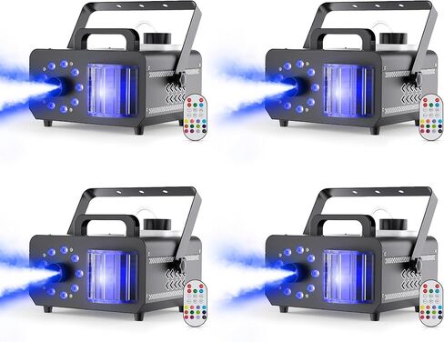 Fog Machine 1200W with 9 RGBW LED Lights, 1200W Professional Smoke Machine, 1L Tank, 3000CFM Output, 14 Colors for DJ Party Stage Wedding Halloween in Kuwait