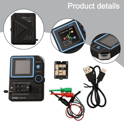 LCR-P1 Multifunction Transistor Tester LCR Meter Semiconductor Component Tester for MOSFET IGBT JFET Diode Capacitor Resistor ESR Measurement in Saudi Arabia