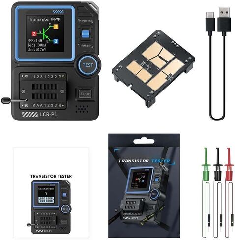 LCR-P1 Multifunction Transistor Tester LCR Meter Semiconductor Component Tester for MOSFET IGBT JFET Diode Capacitor Resistor ESR Measurement in Saudi Arabia