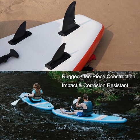 7" Paddle Board Fin Repalcement, Nylon Fiberglass Reinforced, No-Tool Installation, New Single Fin for Inflatable SUPs, Surfboard, Stand-up Paddleboard, Longboard. in Saudi Arabia