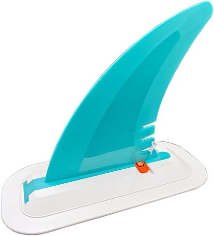 LOOEEL 1 PCS Surfing Fins,Inflatable Paddle Board Fins,7''SUP Blue Single Center Fin with White Base,Detachable Fin Dock Tail Fin for Long Board Paddle Board Surfboard Surfing Kayak Fin. in Kuwait