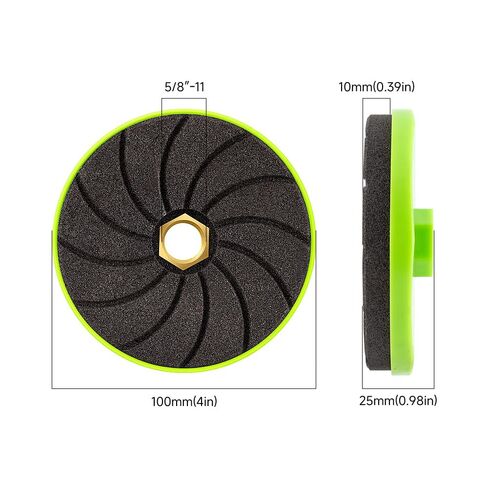 LOZLIN Diamond Polishing Pads, 3 Pack 4 Inch, for Tile, Marble and Granite, Chamfering, Edge Shaping, 50/100/200 Grit, Angle Grinder in Kuwait
