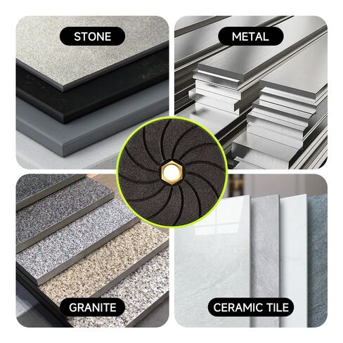 LOZLIN Diamond Polishing Pads, 3 Pack 4 Inch, for Tile, Marble and Granite, Chamfering, Edge Shaping, 50/100/200 Grit, Angle Grinder in Kuwait