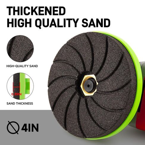 LOZLIN Diamond Polishing Pads, 3 Pack 4 Inch, for Tile, Marble and Granite, Chamfering, Edge Shaping, 50/100/200 Grit, Angle Grinder in Kuwait