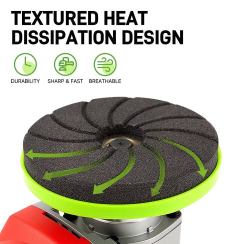 LOZLIN Diamond Polishing Pads, 3 Pack 4 Inch, for Tile, Marble and Granite, Chamfering, Edge Shaping, 50/100/200 Grit, Angle Grinder in Kuwait