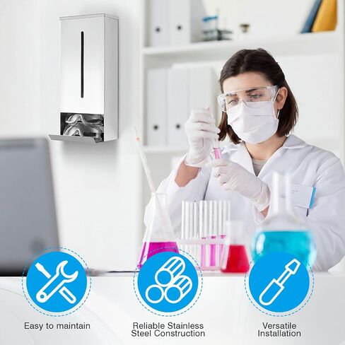 1 Pcs Stainless Steel Safety Glasses Dispenser with Lid, Wall Mount, Countertop, 16 x 6.75 x 5.75 Dustproof Safety Glasses Holder Case for Lab Industrial Factory Protective Eyewear Goggles in Kuwait