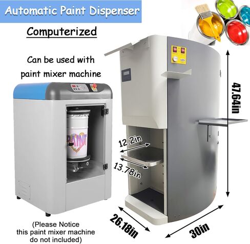 Computerized Automatic Paint Tinting Dispenser Equipment, 110V Paint Dispensing Machine, 16 colorant canisters, 50ML Pump capacity, Automatic Ink Coating Dispenser for Water-based colorants in Kuwait