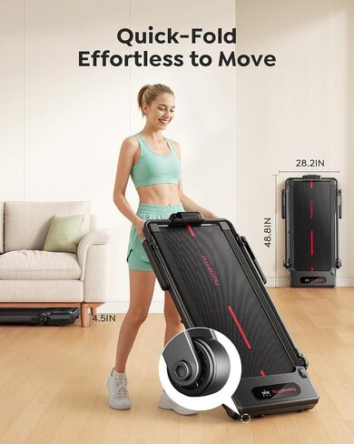 Walking Pad Treadmill with Removable Desk Workstation, 3 in 1 Foldable Treadmill with Adjustable Handle Bar for Home/Office, Treadmills for Home with Magnetic Remote & APP Control in Kuwait