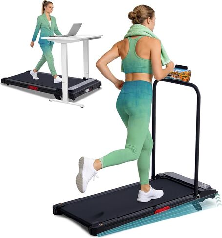Portable Walking Pad Treadmill with Incline, 0.6-7.6MPH Mini Walking Treadmills for Home Small,3.0HP Electric Treadmill for Exercising, Small Treadmills with Handle Bar, 350 LB Capacity in Kuwait