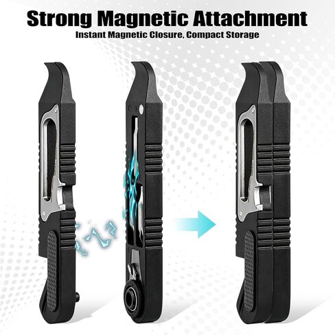 14-in-1 Bike Tire Levers Kit, Portable Bicycle Multi-Tool with Reversible Mini Ratchet Wrench, Magnetic S2 Steel Bits, Spoke Hook, Chain Tool, and PU Pouch for Road MTB Tire Flat Repair in Kuwait