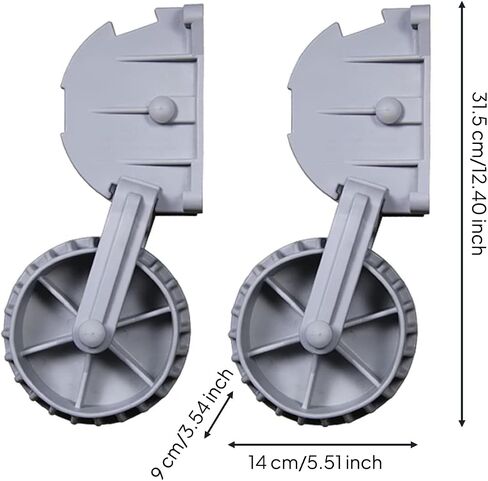 predolo 2 Pieces Deployment Trolley Wheel Set Portable Folding Boat Trolley Wheel Space Saving Transom Launch Wheels for Boating in Kuwait