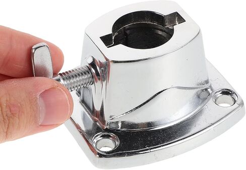 DOITOOL 2pcs Drum Rack Mount Bracket Metal Clamp Accessory for Cymbal Stand, Space-saving and Provides Stable Support, for Performances and Practice Rooms, Silver Finish with Screw Hole in Kuwait