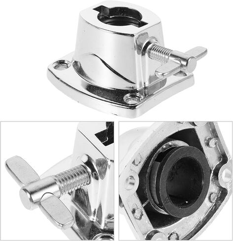 DOITOOL 2pcs Drum Rack Mount Bracket Metal Clamp Accessory for Cymbal Stand, Space-saving and Provides Stable Support, for Performances and Practice Rooms, Silver Finish with Screw Hole in Kuwait