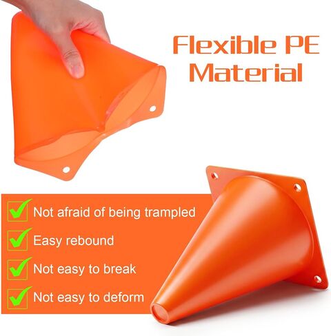 40 Pack Small Cones for Sports Orange Soccer Cones 7 Inch Plastic Training Cone for Football Basketball Skating Agility Drills Indoor Outdoor Party Games in Kuwait