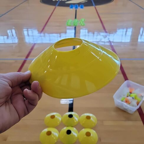 ANRANK 50 Pcs Disc Cones, Agility Soccer Cones with Carry Bag and Holder, Soccer Cones for Sports Training, Football, Soccer, Basketball, Coaching, Practice Equipment, 5 Color in Kuwait