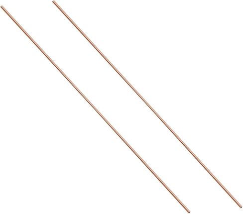 jojofuny 2pcs Copper Tubing round Rods 3mm Od 0.5mm Wall Thickness Practical No Burrs Metal Crafting Tubes for Crafts in Kuwait