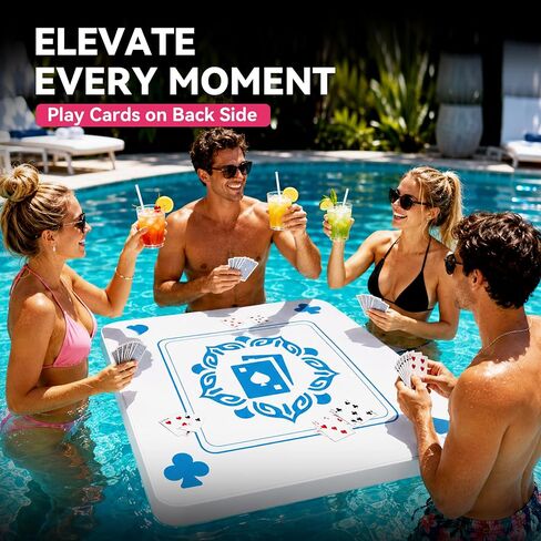 Double-Sided Floating Mahjong Table for Pool, Beach, Camping, Hot Tub, Party, Indoors in Kuwait