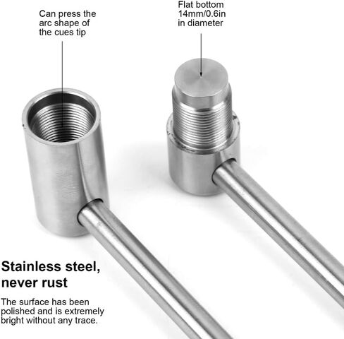 Steel Billiard Cue Tip Press Tool – 14mm Arc Shaper Billiard Cue Tip Presser Shaper Snooker Stick Tip Compressor for Round Snooker Cue Stick in Kuwait
