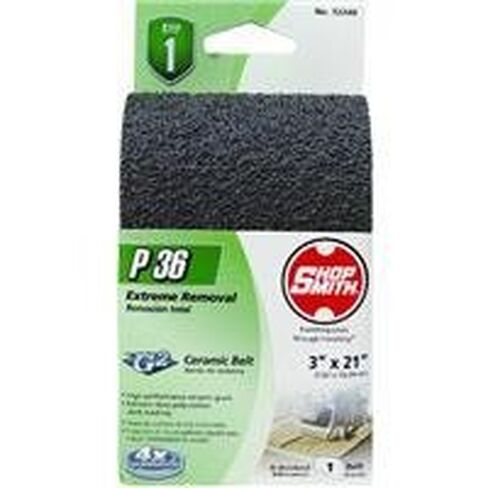 Shopsmith 21 بوصة طول × 3 بوصة عرض حزام سنفرة سيراميك 36 حبيبة خشنة قطعة واحدة. in Kuwait