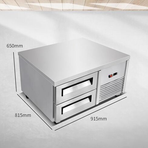 Kolice Commercial 2 Drawers Chef Base Refrigerator, Under counter Refrigerated Cabinet,Stainless Steel Under Counter Cooler with Rolling Casters, for Restaurant,Bar,Cafe & Commercial Kitchen in Kuwait