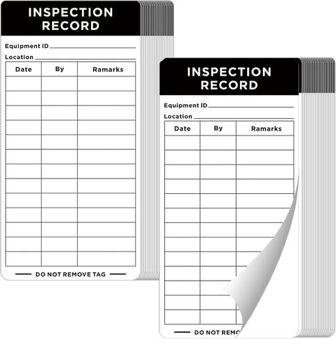 Adhesive Inspection Record Labels - 100 Pack Safety Inspection Stickers for Equipment Maintenance Quality Control & Accident Prevention Self Adhesive Stickers 5"x 3" in Kuwait