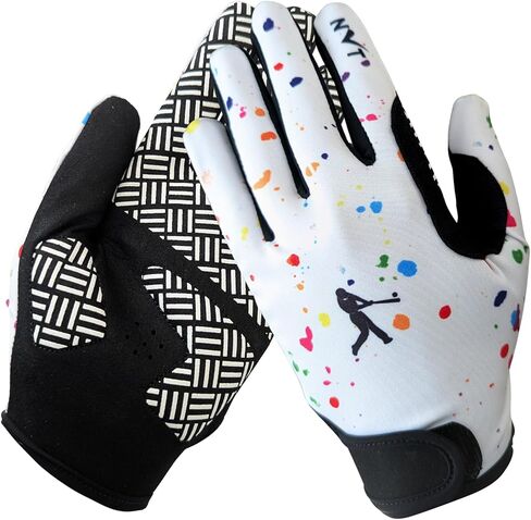 NVT Baseball Batting Gloves Youth & Adult Men Women- Padded Softball Batting Gloves with Super Grip Silicone Palm, Breathable Flexible Fit- Baseball Gloves for Kids Boys Girls in Kuwait