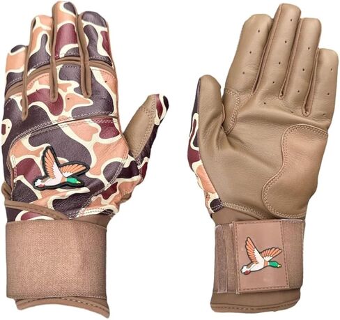 قفازات Duck Hunter Camo ذات الكفة الطويلة، قفازات جلدية فاخرة للرجال والنساء والشباب، قابلة للتنفس مع دعم معصم ممتد، متوفرة بمقاسات S-XL والشباب in Saudi Arabia
