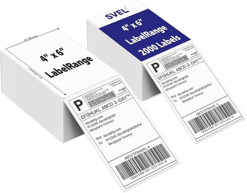 Fanfold 4"x6" Direct Thermal Labels White Perforated Shipping Labels,1 Stack,Total 2000 in Kuwait