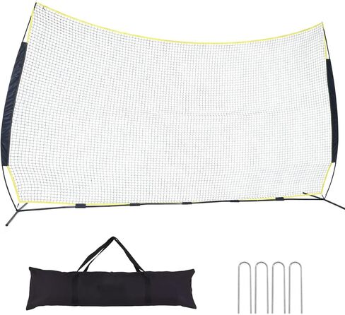 16x10ft Lacrosse Backstop Heavy Duty All-Sports Barrier Net – Portable Lacrosse Backstop Net with Carry Bag, Ideal for Hockey Net Backstop, Soccer Backstop Net, Baseball & Softball Practice in Kuwait