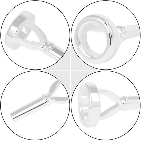 ibasenice Silver Tuba Mouthpiece Replacement Brass Silvering, Integrated Molding and Good Air Tightness, Delicate Instrument Accessory for Brass Musical Instruments in Kuwait