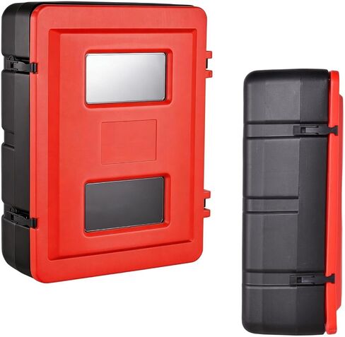 20 lb Fires Extinguisher Cabinet Box, Single Holder with Internal Rope Fastening & External Latch, Sturdy Weatherproof Plastices Case, Vandals-Resistant, Wall-Mount for Indoor & Outdoor Use in Kuwait