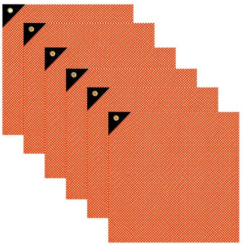 Safety Flags 18 x 18 Inch Orange Oversize Load Flags Pack of 6, Mesh Warning Flag with Reinforced Stitching and Single Corner Metal Grommet for Trucks Trailer Wide Load Transport Safety in Kuwait