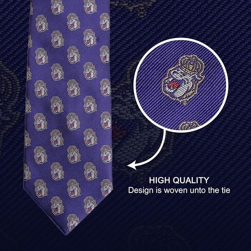 Desert Cactus James Madison University Neck Tie JMU Dukes 100% Polyester Necktie with Logo, Officially Licensed (Style B) in Kuwait