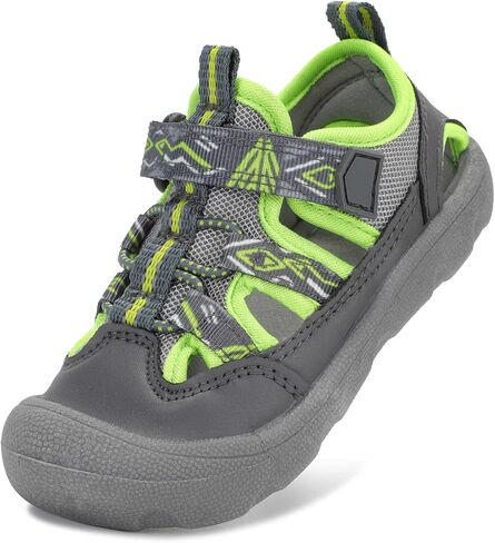 Toddler Boys Sandals Water Shoes I4-L11 US Wide | Quick Dry, Machine Washable, Closed-toe, Non Slip, Flexible, Cushioned, Hook and Loop, Barefoot, Breathable, Lightweight in Saudi Arabia