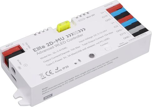Hyuduo Addressable LED Controller 100+ Dynamic Effects Music Sync for WS2812 SK6812 with 20A and Real Time Mic in Kuwait