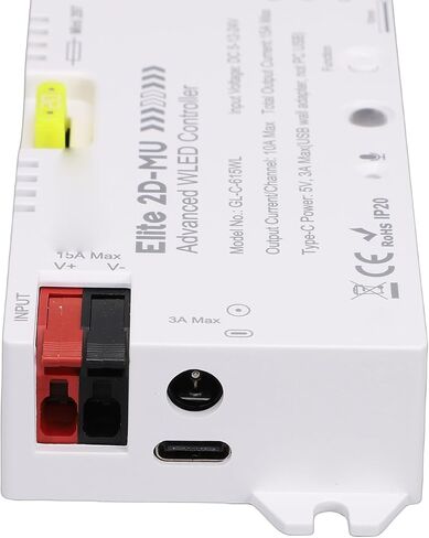 Hyuduo Addressable LED Controller 100+ Dynamic Effects Music Sync for WS2812 SK6812 with 20A and Real Time Mic in Kuwait