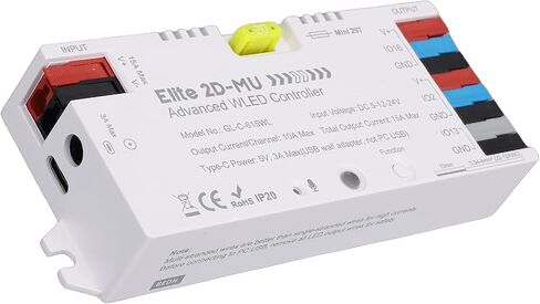 Hyuduo Addressable LED Controller 100+ Dynamic Effects Music Sync for WS2812 SK6812 with 20A and Real Time Mic in Kuwait