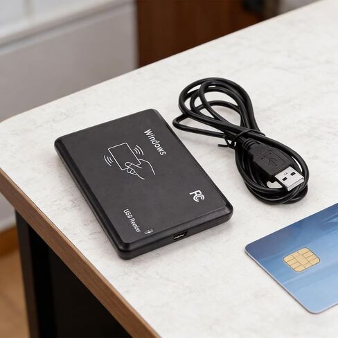 قارئ بطاقات IC بدون تلامس، قارئ NFC بسرعة 13.56 ميجاهرتز مع واجهة USB للتحكم في الوصول، مبرمج مشفر متوافق مع نظام التشغيل Windows Linux MacOS in Kuwait