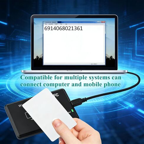 قارئ بطاقات IC بدون تلامس، قارئ NFC بسرعة 13.56 ميجاهرتز مع واجهة USB للتحكم في الوصول، مبرمج مشفر متوافق مع نظام التشغيل Windows Linux MacOS in Kuwait