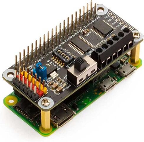 قبعة محرك Pi Motor and Servo Driver - رقاقة PCA9685 & TB6612FNG، محرك تيار مستمر مزدوج و6 أدوات تحكم مؤازرة لـ Raspberry Pi Zero/2B/3B/4B in Kuwait